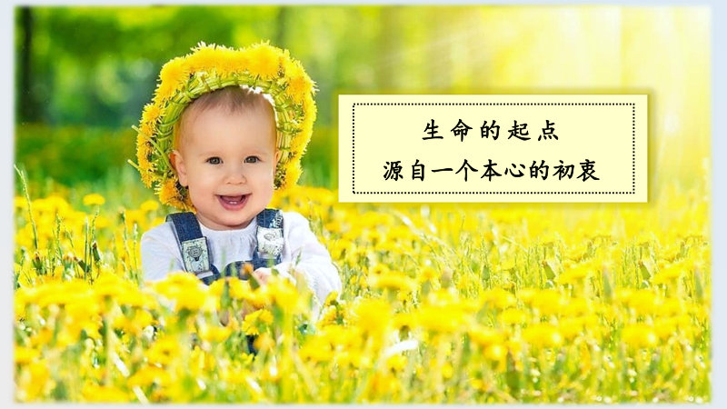生命的起点源自一个本心的初衷
